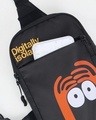 Shop Unisex Black Digitally Isolated Printed Sling Bag