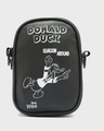 Shop Unisex Black Donald Duck Printed Sling Bag-Front