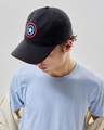 Shop Unisex Black First Avenger Baseball Cap-Front