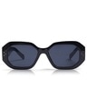 Shop Unisex Black Geometric UV Protected Lens Sunglasses-Front