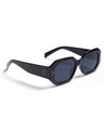 Shop Unisex Black Geometric UV Protected Lens Sunglasses-Design