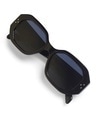 Shop Unisex Black Geometric UV Protected Lens Sunglasses