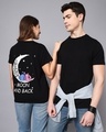 Shop Pack of 2 Unisex Black Graphic Printed Couple T-shirt-Design