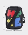 Shop Unisex Black Hype Gang Typography Sling Bag