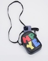 Shop Unisex Black Hype Gang Typography Sling Bag-Full