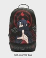 Shop Unisex Black Itachi Peace Printed Small Backpack-Front