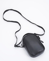 Shop Unisex Black Leaf Me Alone Graphic Printed Mini Sling Bag-Design