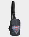 Shop Unisex Black Man Of Steel Printed Sling Bag-Design