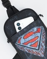 Shop Unisex Black Man Of Steel Printed Sling Bag