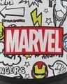 Shop Unisex Black Marvel Avengers Doodle Printed Small Backpack