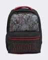 Shop Unisex Black Marvel Printed Laptop Backpack-Front