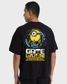 Shop Unisex Black Minions Game Over Graphic Printed T-shirt-Full