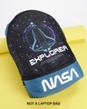 Shop Unisex Black NASA Explorer Graphic Printed Small Backpack-Front