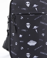 Shop Unisex Black Omg Alien Graphic Printed Sling Bag