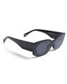 Shop Unisex Black Oval UV Protected Lens Sunglasses-Design