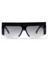 Shop Unisex Black Oversized UV Protected Lens Sunglasses-Front