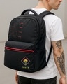 Shop Unisex Black Pixel Pirate Printed Laptop Backpack-Front