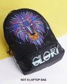 Shop Unisex Black Pride and Glory Graphic Printed Small Backpack-Front