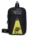 Shop Unisex Black Psycho Printed Sling Bag-Front