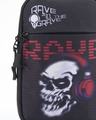 Shop Unisex Black Rave Till Grave Graphic Printed Sling Bag