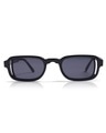 Shop Unisex Black Rectangular UV Protected Lens Sunglasses-Front