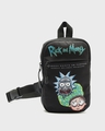 Shop Unisex Black Rick And Morty Printed Sling Bag-Front