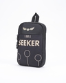 Shop Unisex Black Seeker Typography Sling Bag-Design