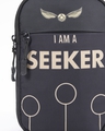 Shop Unisex Black Seeker Typography Sling Bag