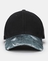Shop Unisex Black Shadowjaw Printed Distressed Acid Wash Baseball Cap-Front