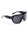 Shop Unisex Black Shield UV Protected Lens Sunglasses-Design