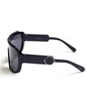 Shop Unisex Black Shield UV Protected Lens Sunglasses-Full