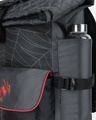 Shop Unisex Black Spider Man Printed Roll Top Laptop Backpack