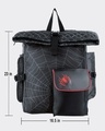 Shop Unisex Black Spider Man Printed Roll Top Laptop Backpack