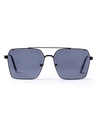 Shop Unisex Black Square UV Protected Lens Sunglasses-Front