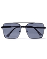 Shop Unisex Black Square UV Protected Lens Sunglasses