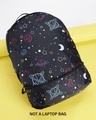 Shop Unisex Black Star Light Graphic Printed Small Backpack-Front