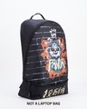 Shop Unisex Black Stoned Panda Graphic Printed Small Backpack-Design