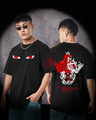 Shop Unisex Black Supreme Itachi Uchiha Naruto Graphic Printed Oversized Anime T-shirt-Front