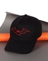Shop Unisex Black The Batman Printed Baseball Cap-Front