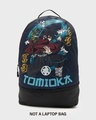 Shop Unisex Black Tomioka Printed Small Backpack-Front