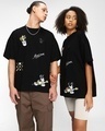 Shop Unisex Black Mickey Mouse AOP T-shirt-Front