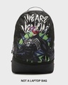 Shop Unisex Black We Are Venom Printed Small Backpack-Front