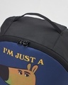Shop Unisex Blue & Black Chill Guy Printed Backpack