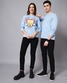 Shop Pack of 2 Unisex Blue Graphic Printed Couple T-shirt-Design