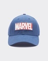 Shop Unisex Blue Marvel Embroidered Baseball Cap-Front