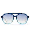 Shop Unisex Blue Oversized UV Protected Lens Sunglasses-Front