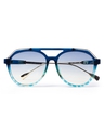 Shop Unisex Blue Oversized UV Protected Lens Sunglasses