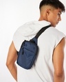 Shop Unisex Blue Play Hip Pack Sling Bag-Front