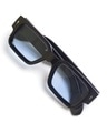 Shop Unisex Blue Rectangular UV Protected Lens Sunglasses