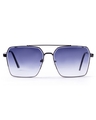 Shop Unisex Blue Square UV Protected Lens Sunglasses-Front